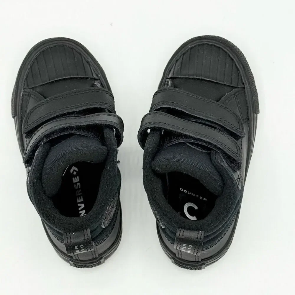 Converse All Star Leather Black Berkshire Boot Easy On NWOB - Toddler US 7